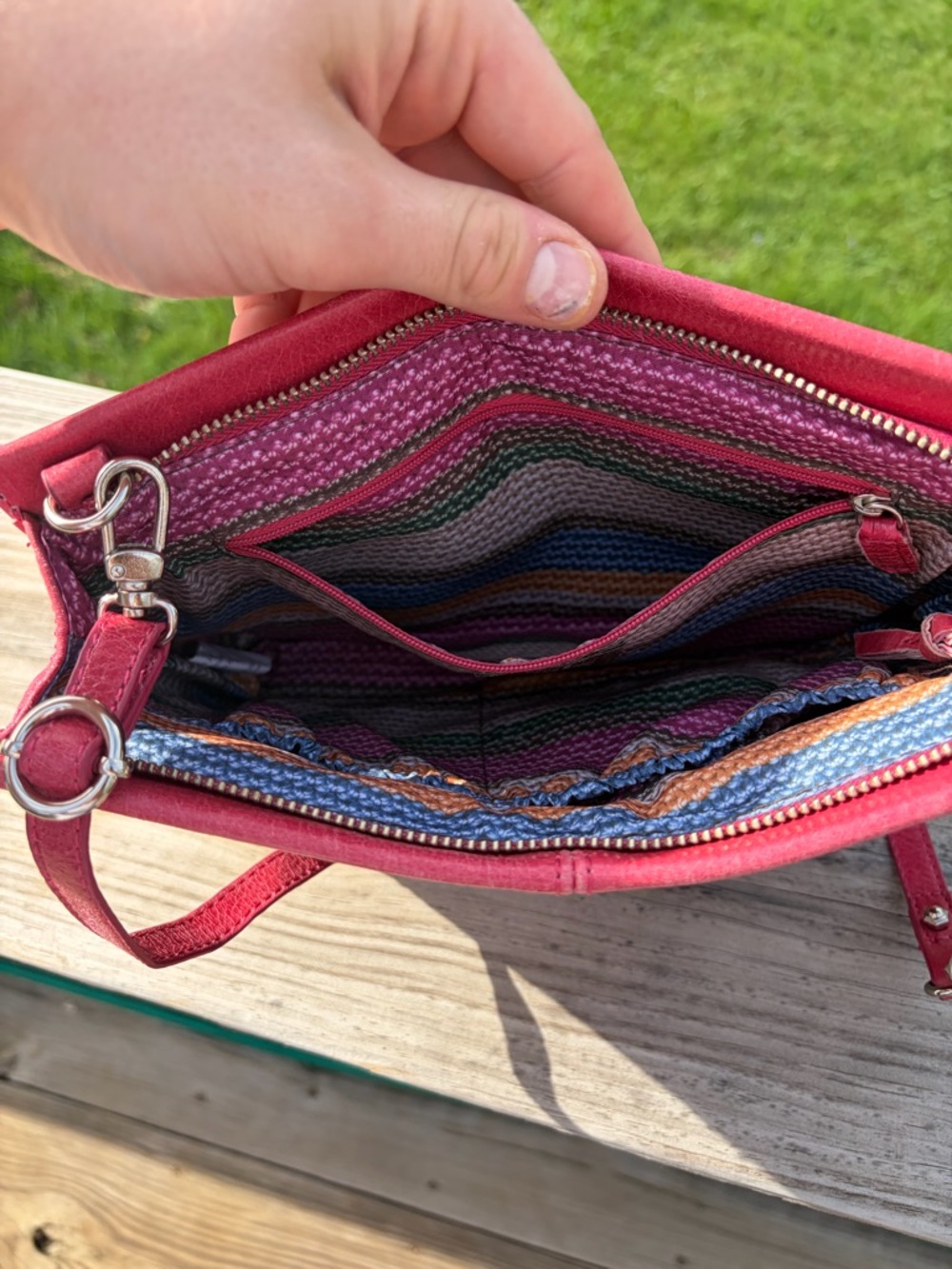 THE SAK ! Pink Leather Crossbody Bag *very good* - Picture 2 of 7